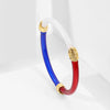 Lady Color Block Alloy Plating Women's Bangle