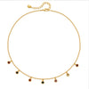 Ig Style Simple Style Round Water Droplets Rectangle Copper Plating Inlay Zircon Necklace 1 Pair