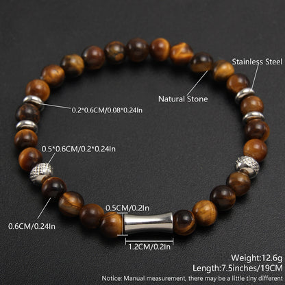 Casual Geometric Natural Stone Plating Bracelets