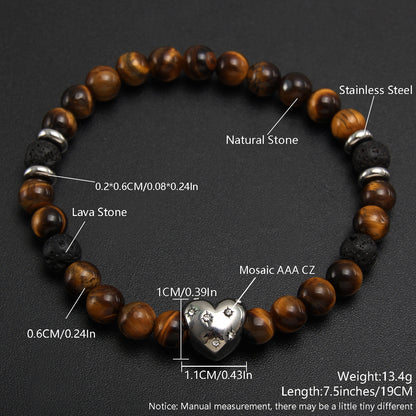 Casual Geometric Natural Stone Plating Bracelets