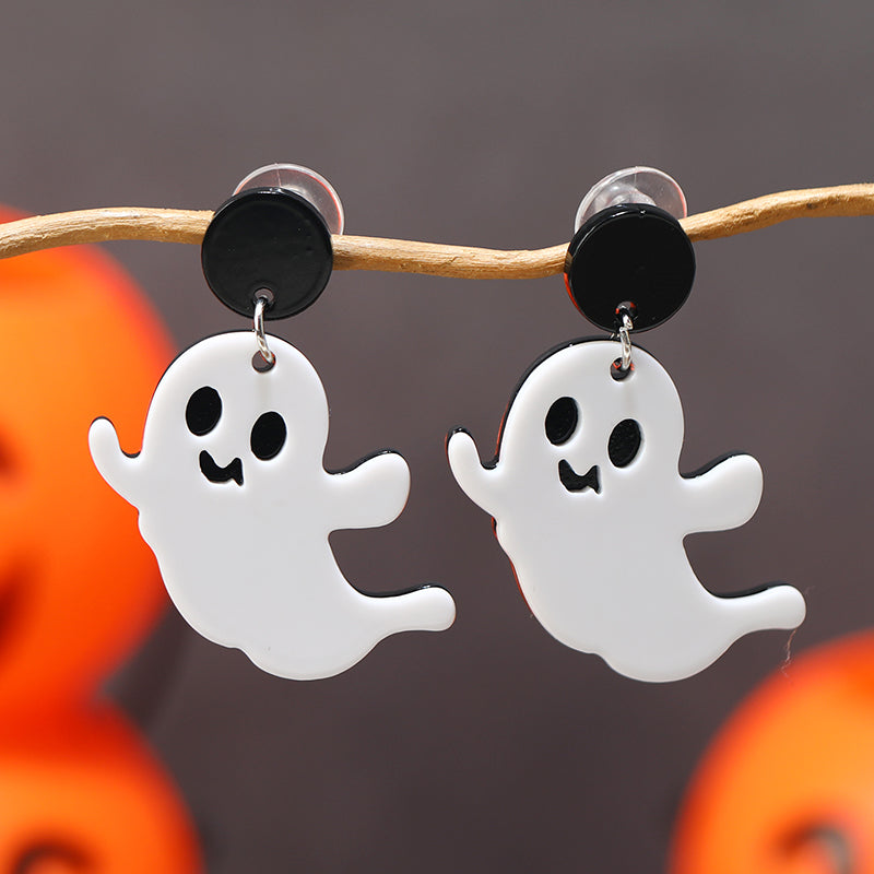 1 Pair Exaggerated Funny Ghost Arylic Drop Earrings