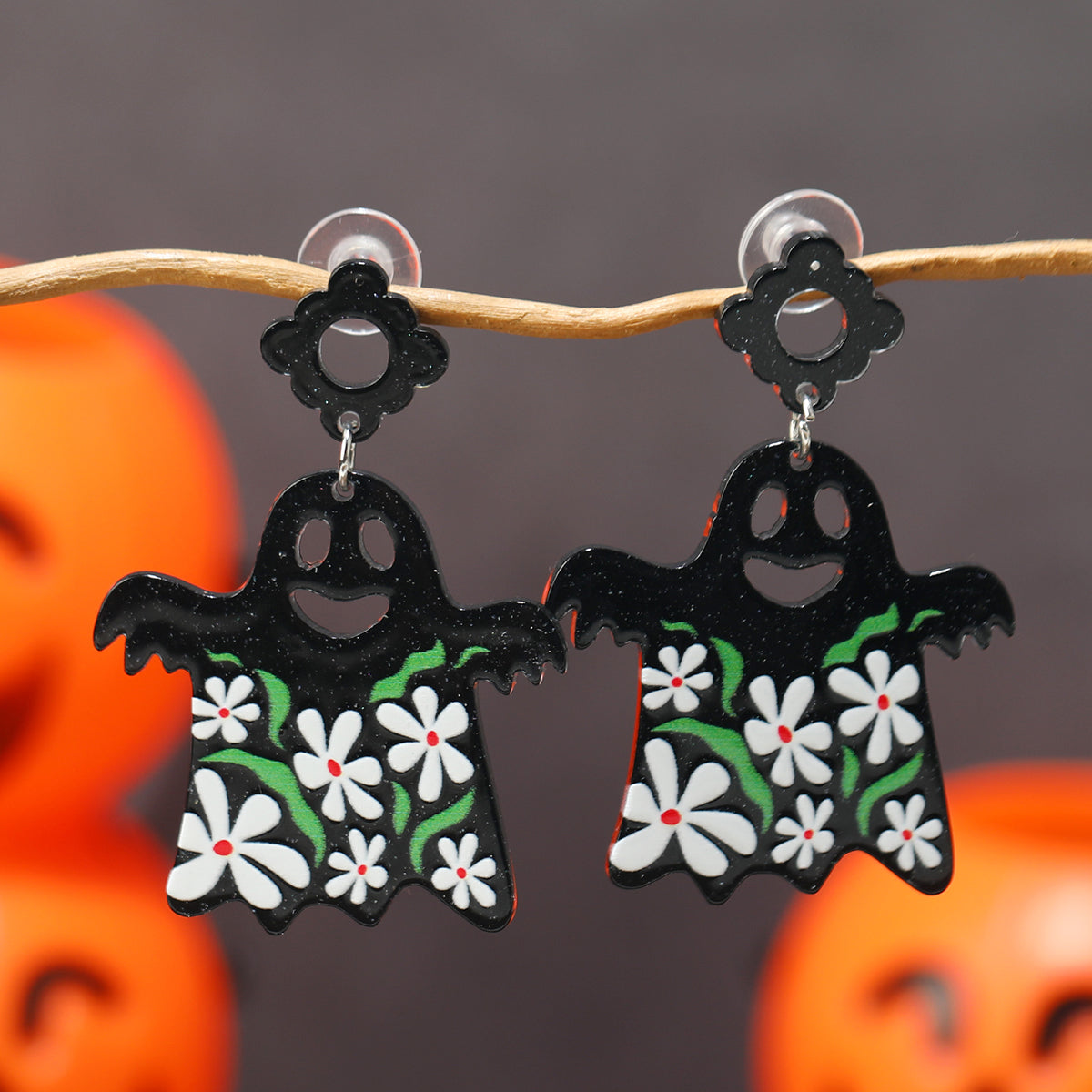 1 Pair Exaggerated Funny Ghost Arylic Drop Earrings