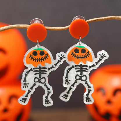 1 Pair Exaggerated Funny Ghost Arylic Drop Earrings