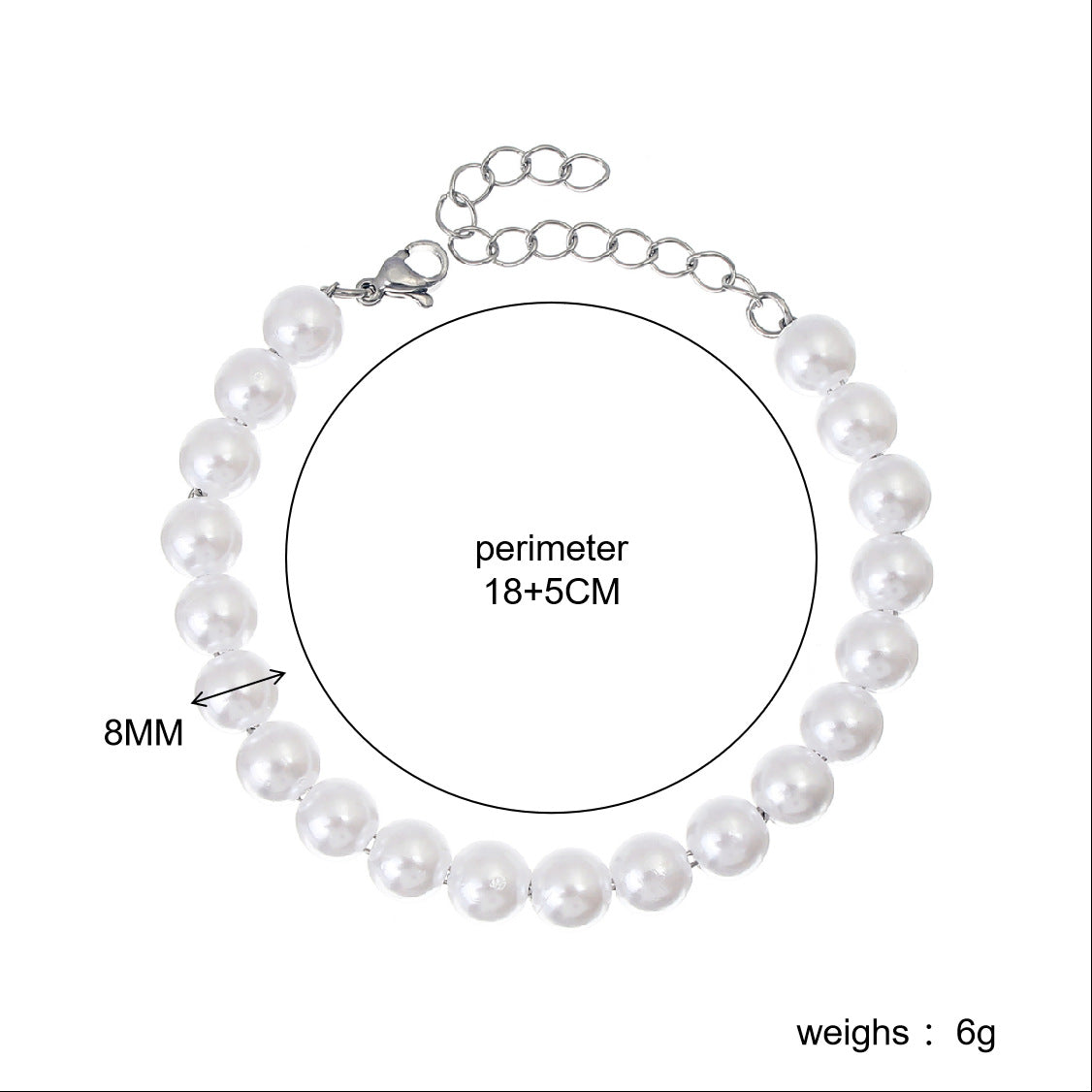 Vacation Solid Color Imitation Pearl Wholesale Bracelets