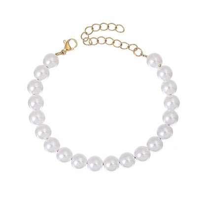 Vacation Solid Color Imitation Pearl Wholesale Bracelets