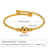 Simple Style Solid Color Stainless Steel Plating Gold Plated Bangle