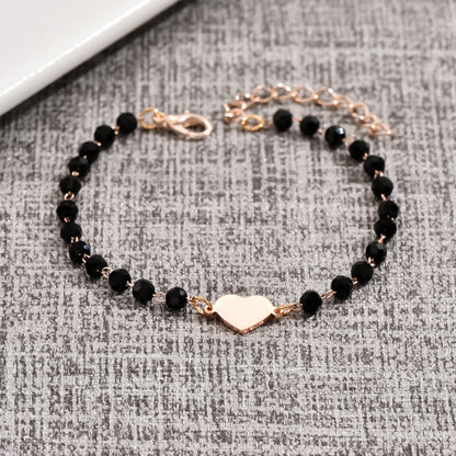 Simple Style Streetwear Cross Heart Shape Stainless Steel Plating Bracelets