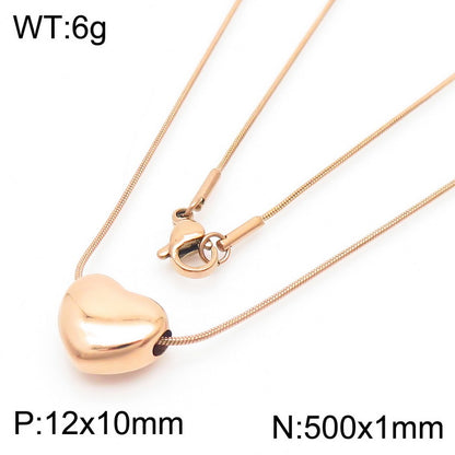 Simple Style Semicircle Square Titanium Steel Plating 18k Gold Plated Pendant Necklace