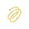 Ig Style Elegant French Style Bamboo Lines Sterling Silver 18k Gold Plated Silver Plated Zircon Open Rings In Bulk