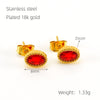 1 Pair Glam Retro Heart Shape Plating Inlay Stainless Steel Zircon 18k Gold Plated Drop Earrings