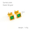 1 Pair Glam Retro Heart Shape Plating Inlay Stainless Steel Zircon 18k Gold Plated Drop Earrings