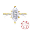 Shiny Irregular The Answer Sterling Silver 14k Gold Plated Gold Plated Rhodium Plated Zircon Rings In Bulk