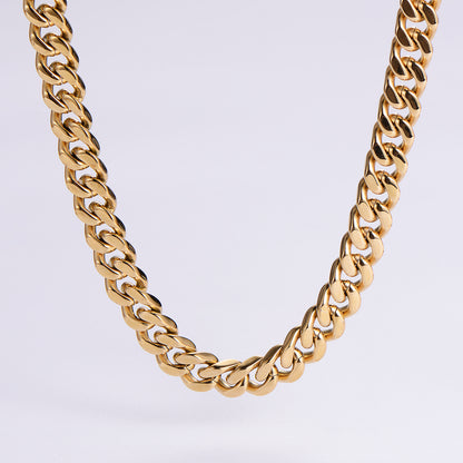 Hip-hop Rock Solid Color Stainless Steel Polishing Plating 18k Gold Plated Long Necklace