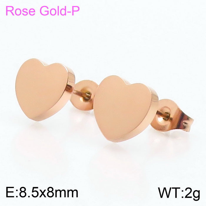 1 Pair Modern Style Simple Style Heart Shape Plating Stainless Steel 18k Gold Plated Hoop Earrings