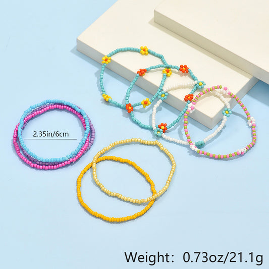 Simple Style Colorful Glass Wholesale Bracelets