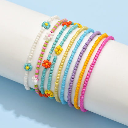 Simple Style Colorful Glass Wholesale Bracelets