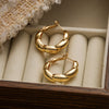 1 Pair Simple Style Geometric Plating Copper 18k Gold Plated Earrings