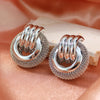 1 Pair Retro Round Hollow Out Metal Drop Earrings