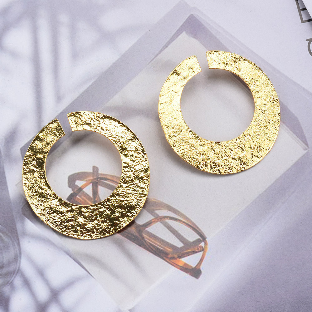 1 Pair Streetwear Round Plating Metal Ear Studs