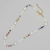 Bohemian Geometric Imitation Pearl Freshwater Pearl Mixed Materials Women's Necklace