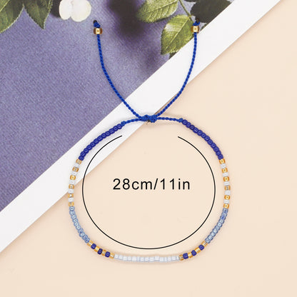 Cross-border Niche Minimalist Design Bohemian Mgb Color Bead Handmade Beaded Women's Bracelet