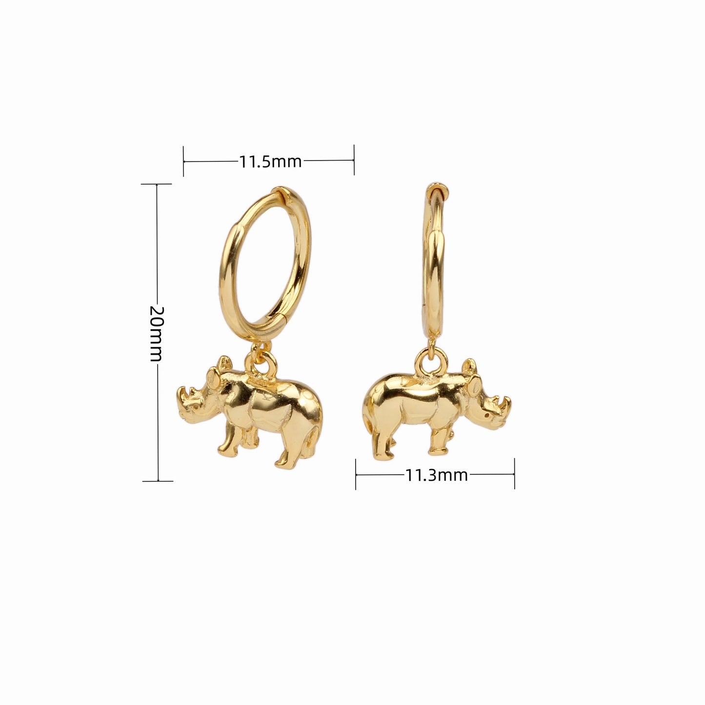 1 Pair Simple Style Classic Style Solid Color Plating Sterling Silver Gold Plated Drop Earrings