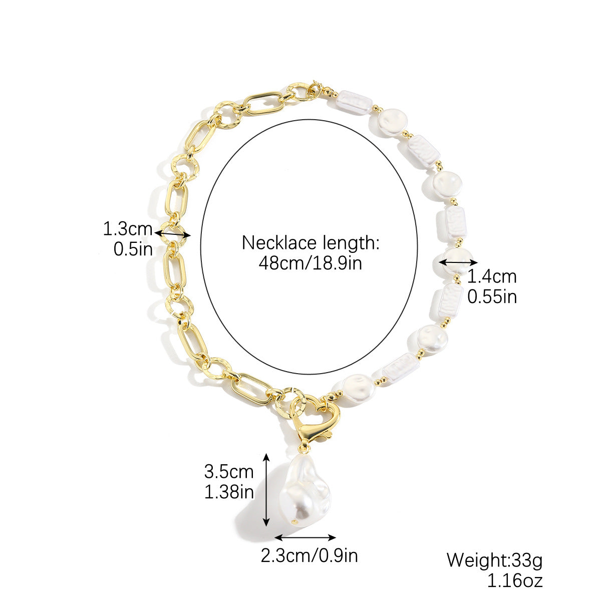 Elegant Geometric Alloy Plating Artificial Pearls Women's Necklace