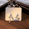 1 Pair Cute Christmas House Christmas Tree Snowflake Plating Alloy Drop Earrings