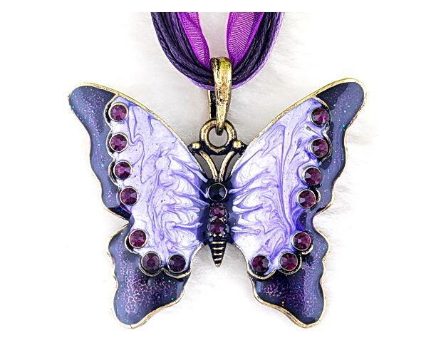 Lady Butterfly Alloy Women's Pendant Necklace