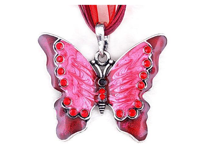 Lady Butterfly Alloy Women's Pendant Necklace