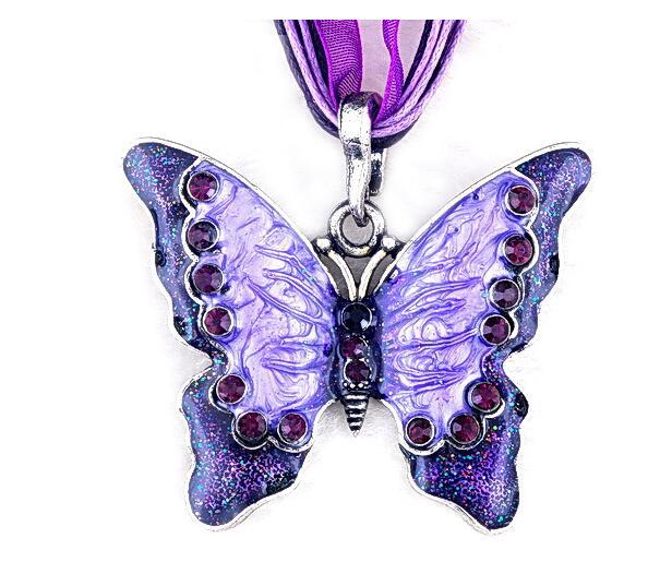 Lady Butterfly Alloy Women's Pendant Necklace