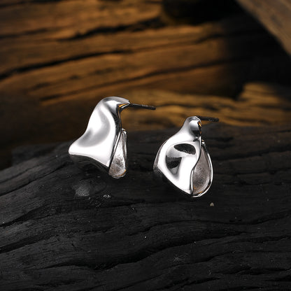 1 Pair Simple Style Geometric Plating Sterling Silver Ear Studs