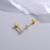 1 Pair Simple Style Solid Color Pleated Sterling Silver Ear Studs