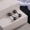 1 Pair Simple Style Solid Color Pleated Sterling Silver Ear Studs