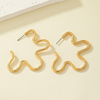 1 Pair Commute Geometric Irregular Plating Alloy Drop Earrings