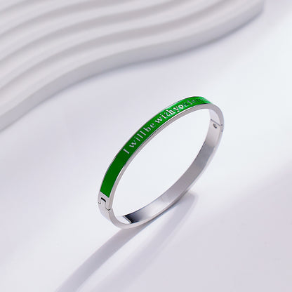 Ig Style Classic Style Letter Stainless Steel Bangle