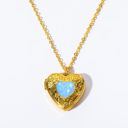 Simple Style Streetwear Heart Shape Copper 18k Gold Plated Pendant Necklace In Bulk