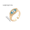 Basic Eye Alloy Enamel Plating Women's Open Rings