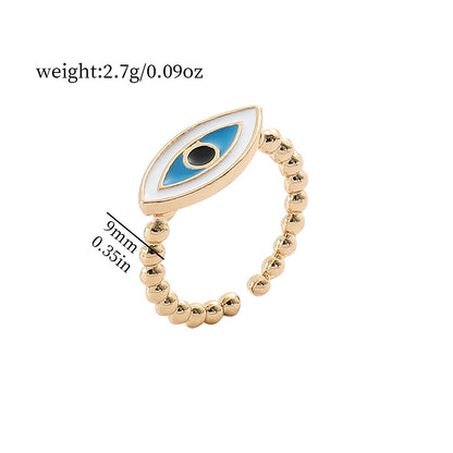 Basic Eye Alloy Enamel Plating Women's Open Rings