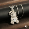 Cute Simple Style Cartoon Heart Shape Copper 18k Gold Plated Zircon Pendant Necklace In Bulk