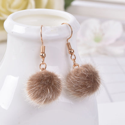 Wholesale Jewelry Modern Style Round Alloy Plating Drop Earrings