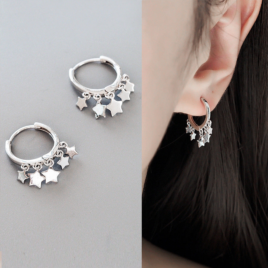 1 Pair Simple Style Star Copper Earrings