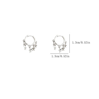 1 Pair Simple Style Star Copper Earrings