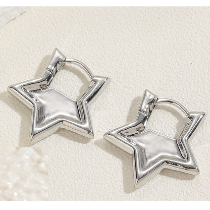 1 Pair Elegant Simple Style Star Heart Shape Butterfly Brass 14k Gold Plated White Gold Plated Ear Studs