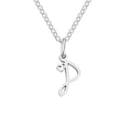 Simple Style Letter Stainless Steel Titanium Steel Plating Pendant Necklace