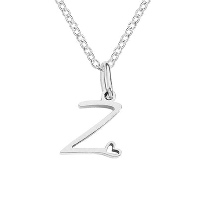 Simple Style Letter Stainless Steel Titanium Steel Plating Pendant Necklace