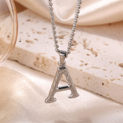 Sweet Simple Style Artistic Letter Stainless Steel Plating 18k Gold Plated Pendant Necklace