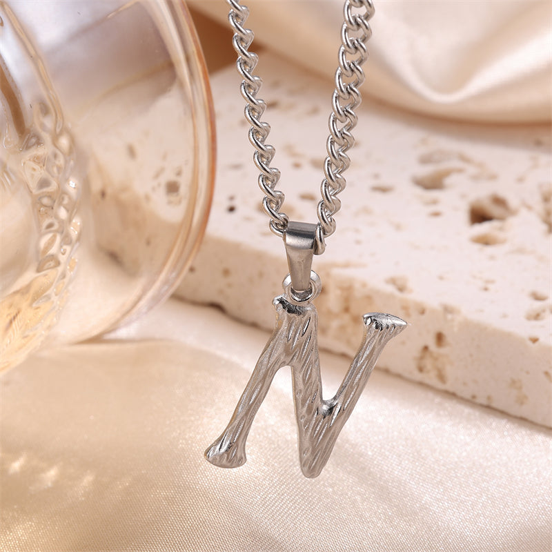 Sweet Simple Style Artistic Letter Stainless Steel Plating 18k Gold Plated Pendant Necklace