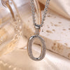 Sweet Simple Style Artistic Letter Stainless Steel Plating 18k Gold Plated Pendant Necklace