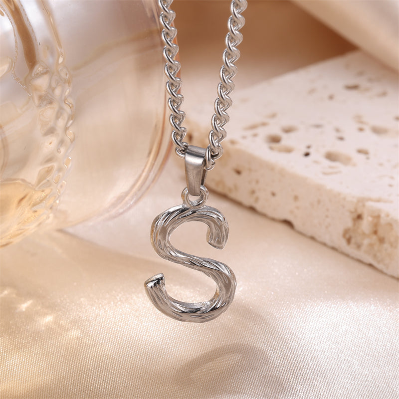 Sweet Simple Style Artistic Letter Stainless Steel Plating 18k Gold Plated Pendant Necklace